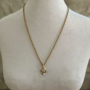 Gold Plated Necklace with Gold Pendant